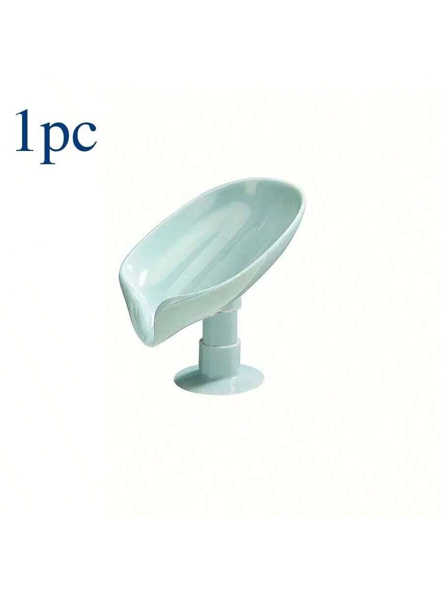 Bathroom Leaf Shape Drain Soap Box Dish Holder Storage Suction Saver Soapbox UK