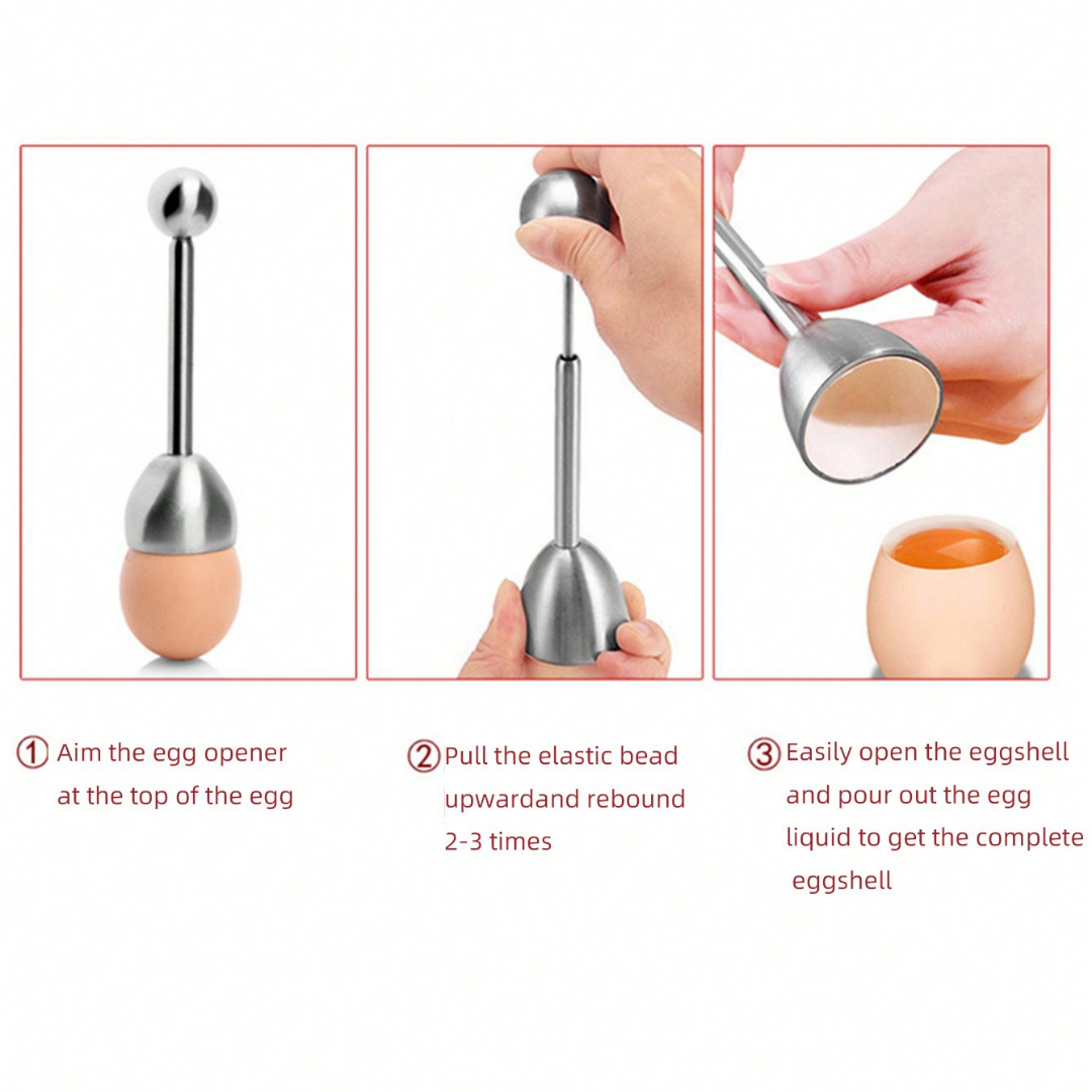 Egg Cracker Topper Eggshell Cutter Opener Shell Remover for Hard Soft Boiled Egg