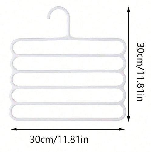 5 Layer Hanger Storage Closet Rack Space Saving Clothes Trousers Pants Organizer