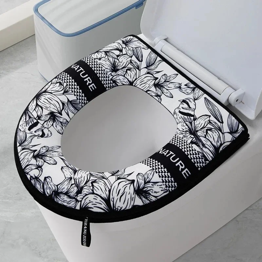 WATERPROOF ZIPPER TOILET COVER UNIVERSAL TOILET CUSHION NEW TOILET SEAT PAD