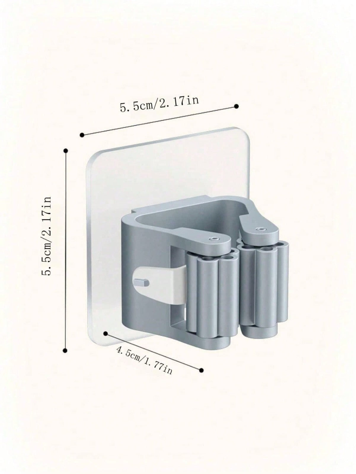 2/6 Self Adhesive Wall Mounted Mop Holder Hooks Broom Hanger Spring Clip Rack