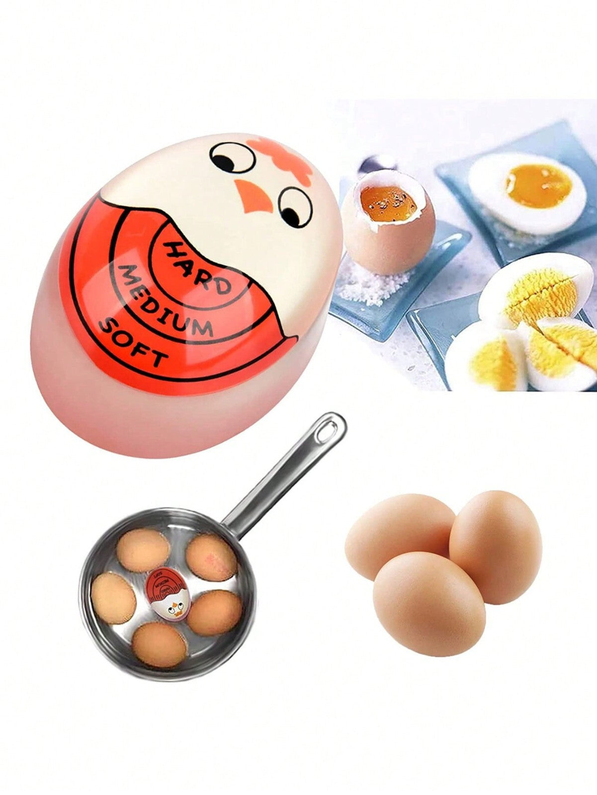 Egg Timer Perfect Boil Colour Changing Kitchen Cook Heat Perfectly Useful UK