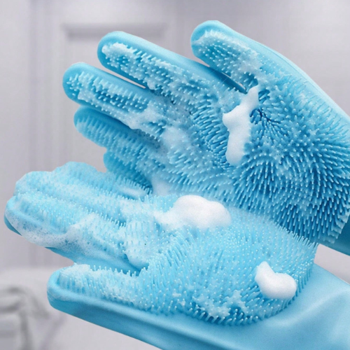 Pet Grooming Glove for Dogs & Cats - Bathing, Shampoo, Hair Removal & Scrubber