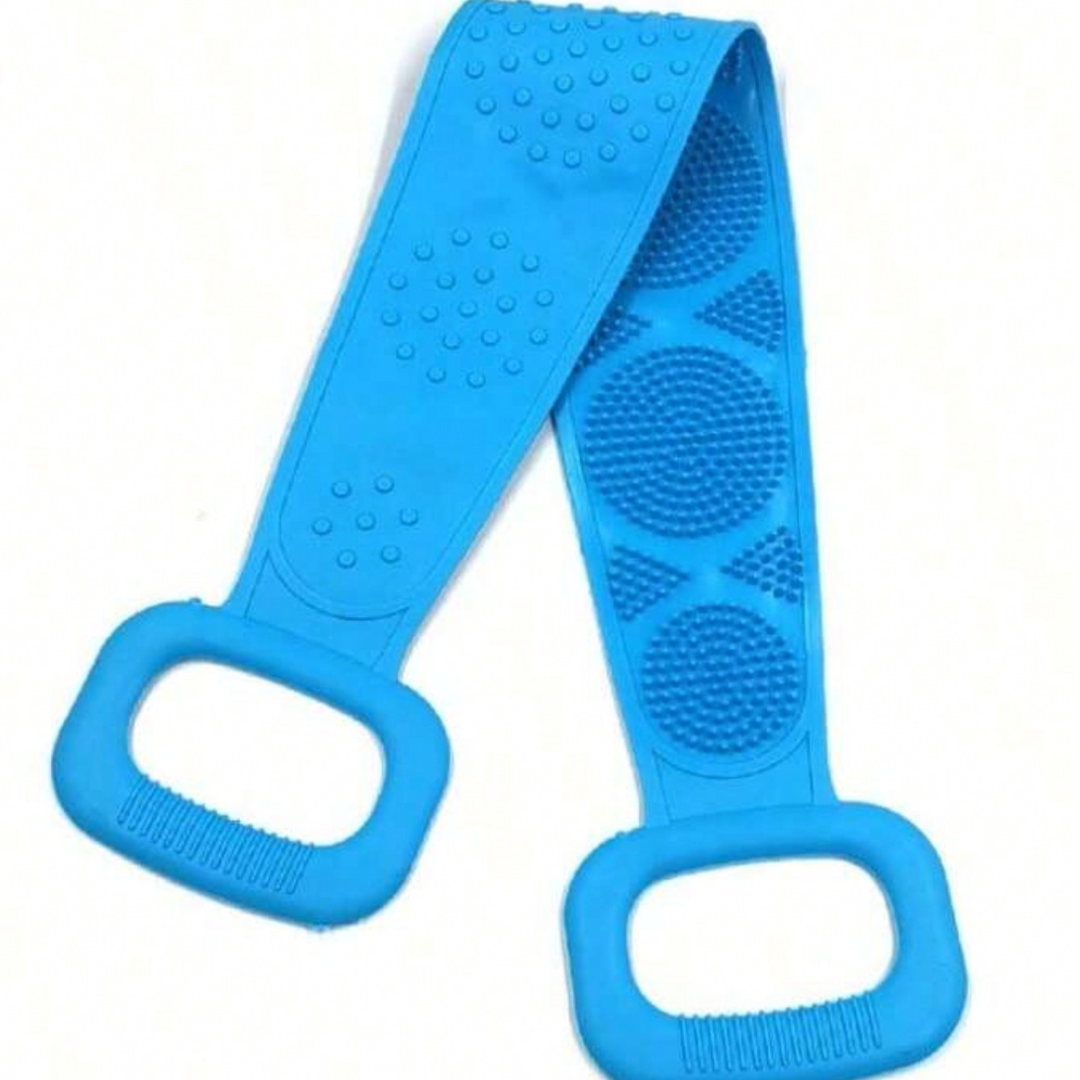 Silicone Back Scrubber Body Cleaning Strap Bath Belt Single Side Massage Spa UK