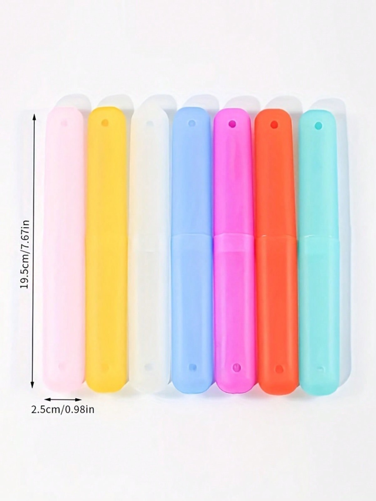 5pcs Toothbrush Case Travel Cover Plastic Holder, Family Pack, Brushes Holidays