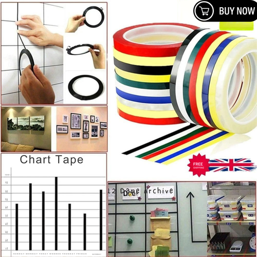 STICKY COLOURED VINYL PINSTRIPES COACH LINE TAPE CAR MOTORBIKE VEHICLES 10M