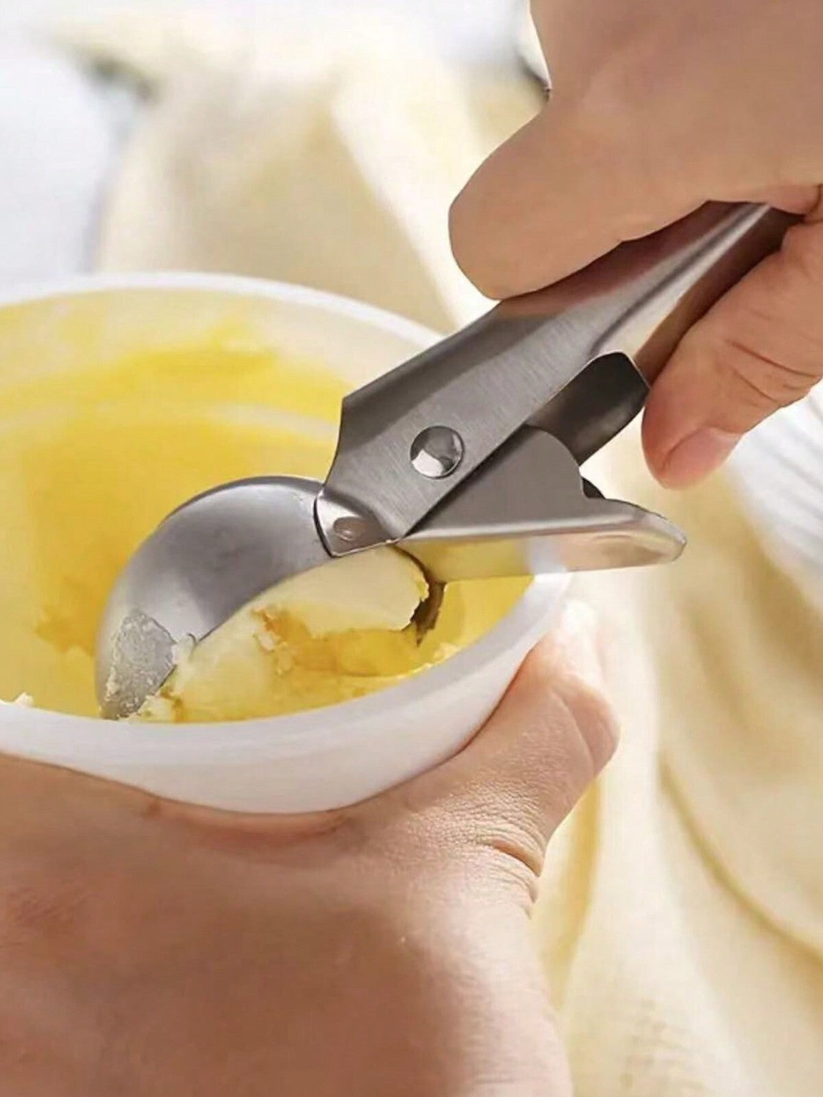 Ice Cream Scoop Stainless Steel For Mash Potato Ice Cream Spoon Ball Scooper UK
