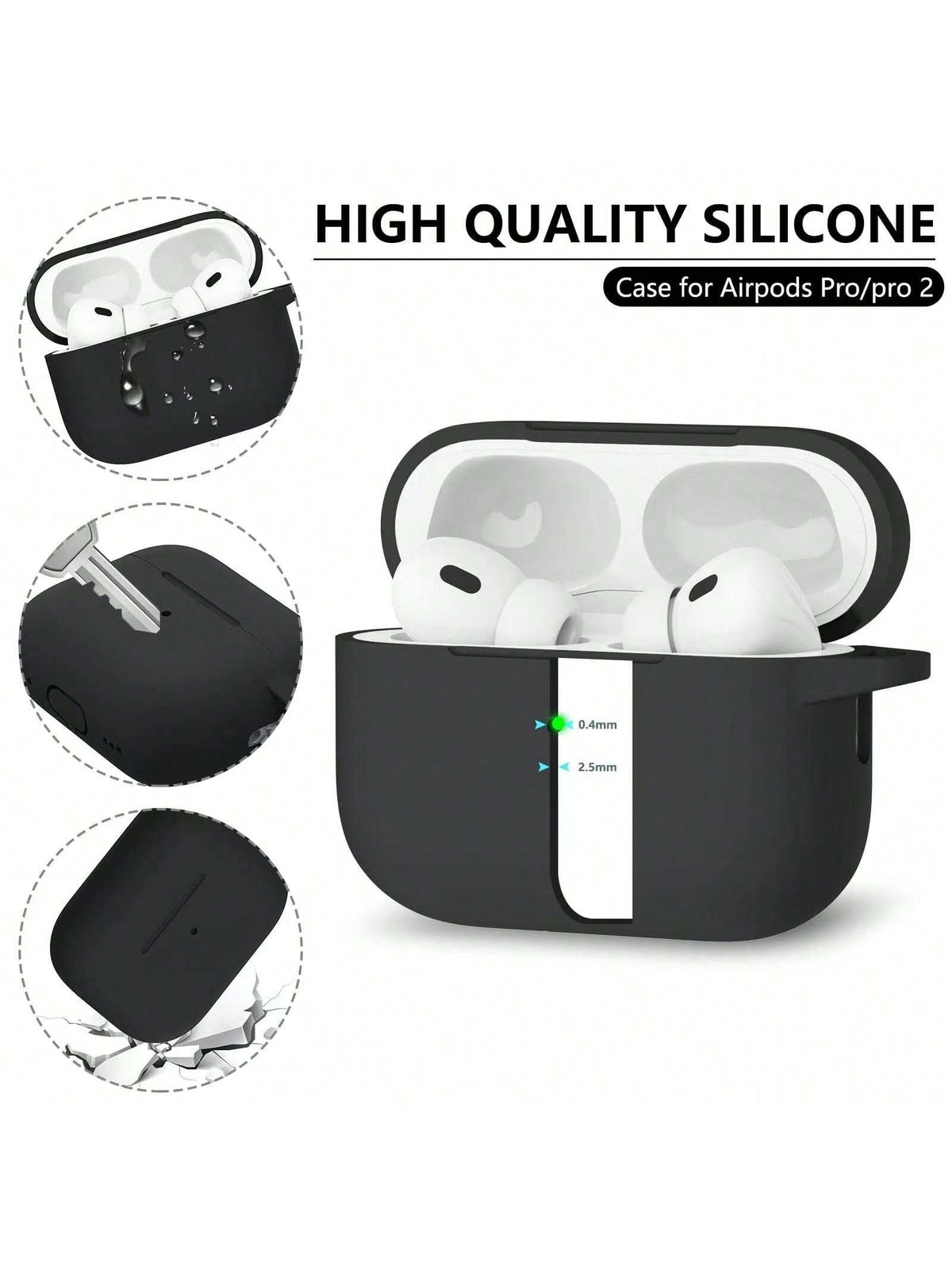 Case For Apple Airpods Pro 1st 2nd 3rd Generation Slim Silicone Shockproof Cover