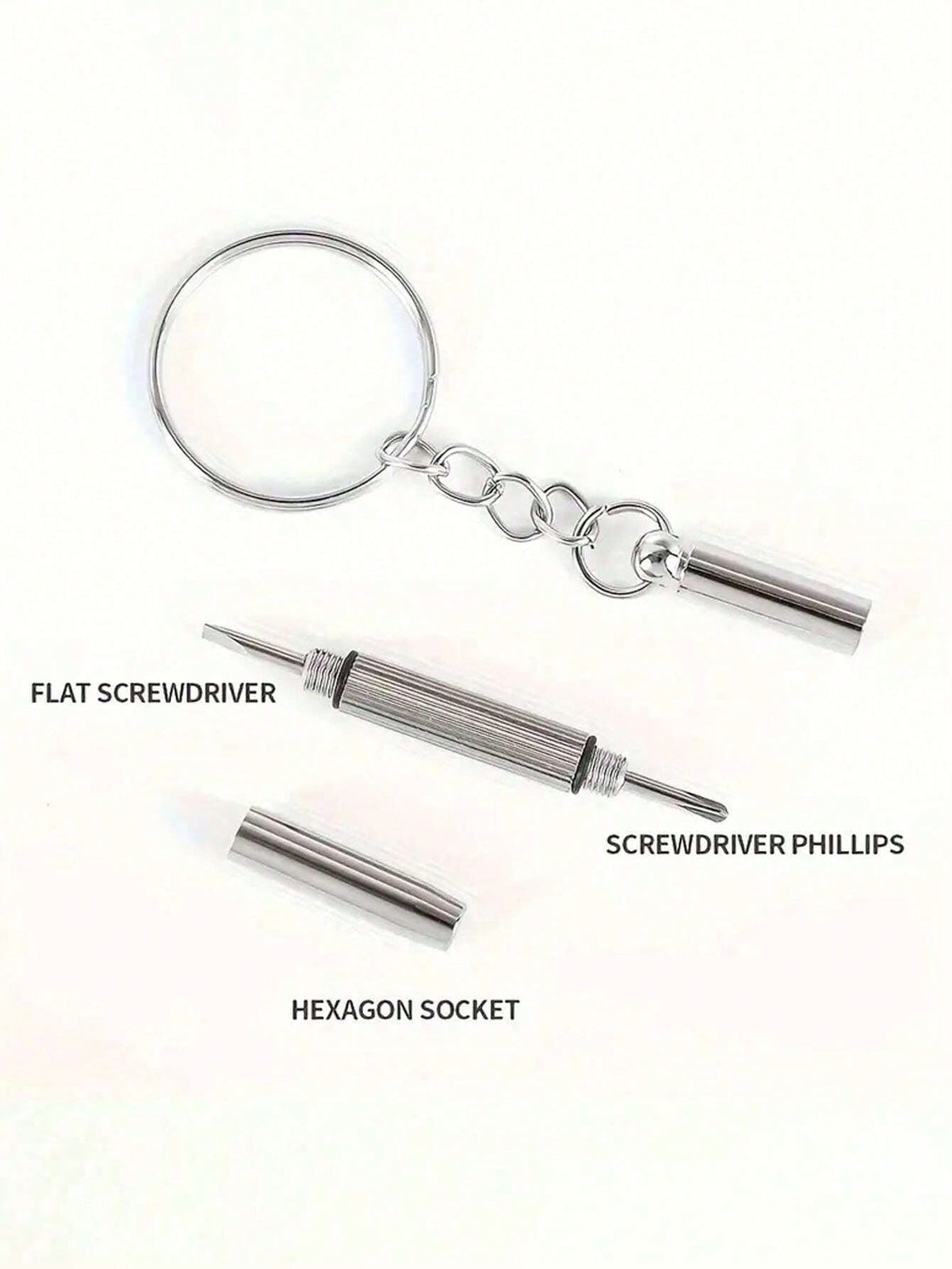 Mini Steel Glasses Screwdriver Set with Keychain Precision Repair Tool for Men