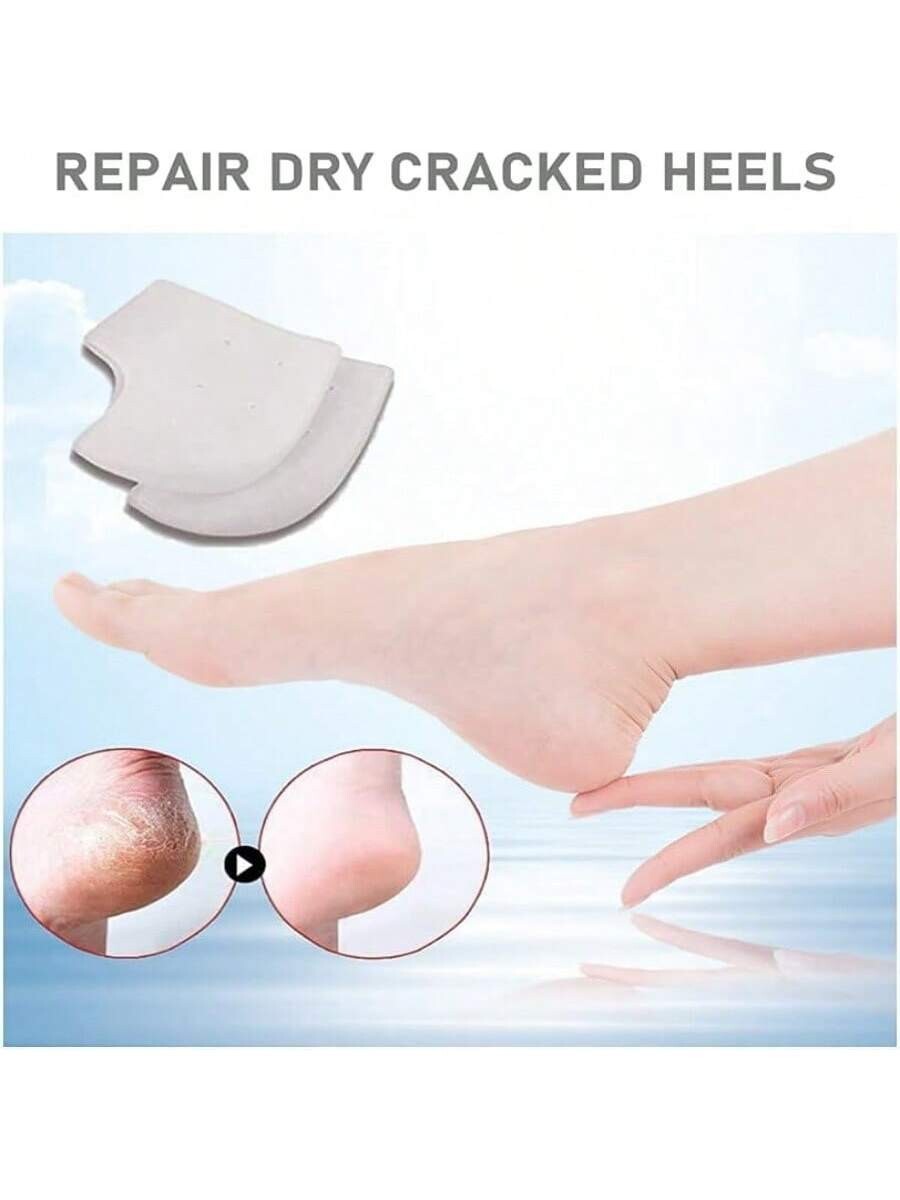 1PAIR SILICONE GEL HEEL SLEEVES Cracked Foot Skin Care Protector Socks UK