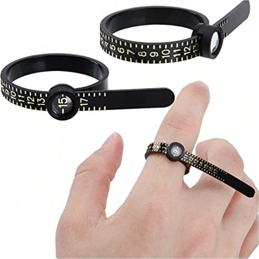 Ring Sizer Measurement Adjustable Ring Sizer Finger Measure Gauge Tool Jewellery