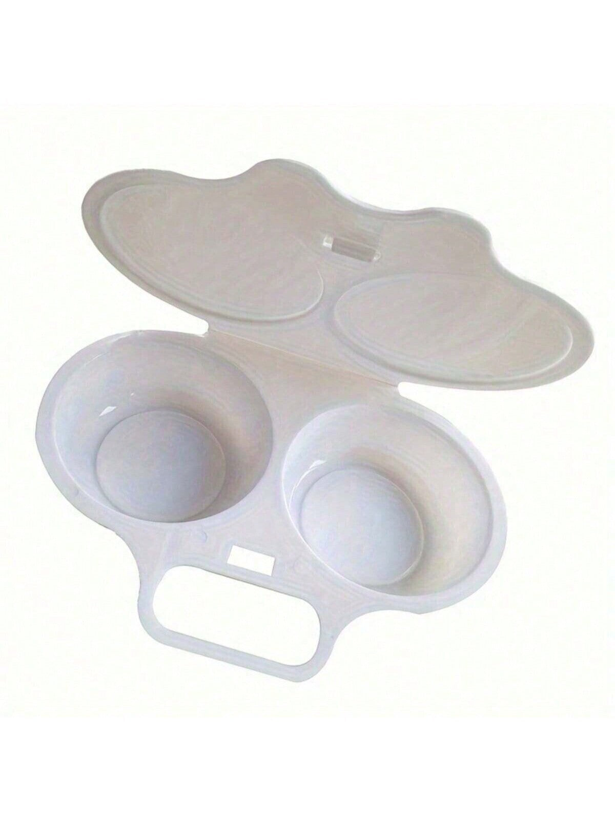 Microwave Egg Poacher Kitchen Steam Maker Cooker 2 Eggs Poach Breakfast Kitchen