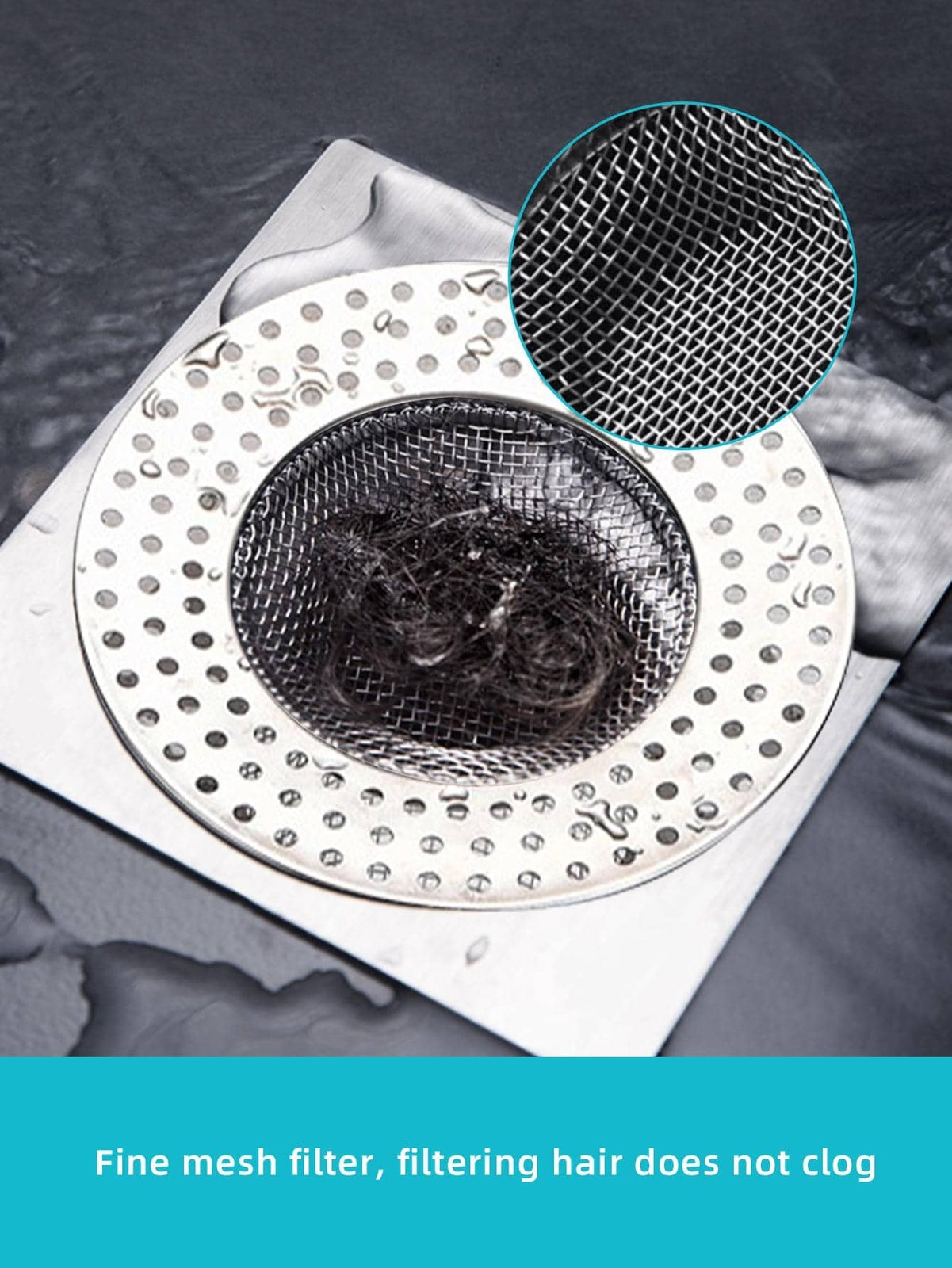 STAINLESS STEEL BATHTUB SINK SHOWER HAIR FOOD CATCHER DRAIN PLUG FILTER STRAINER