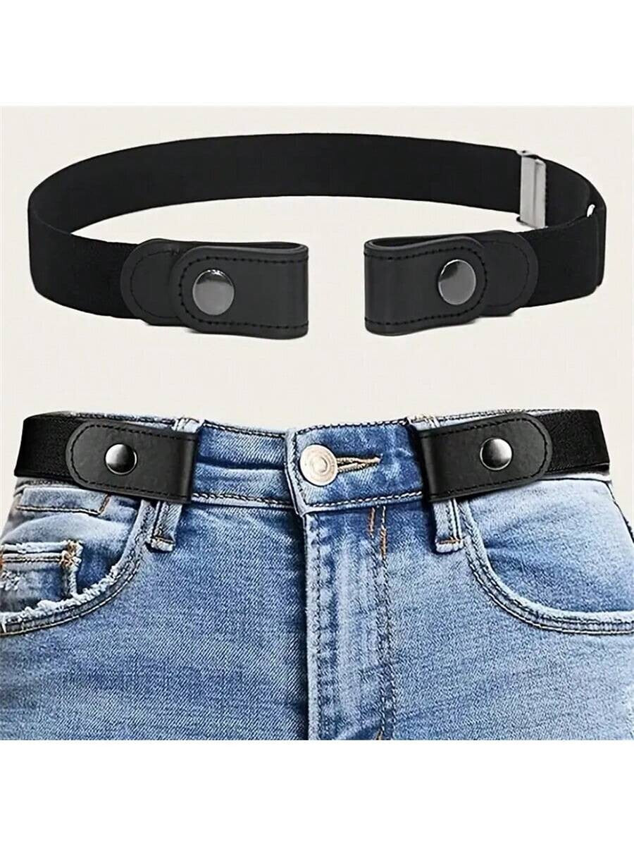 No Bulge Hassle Buckle-Free Elastic Belts Womens Mens Invisible Belt Jeans Dress