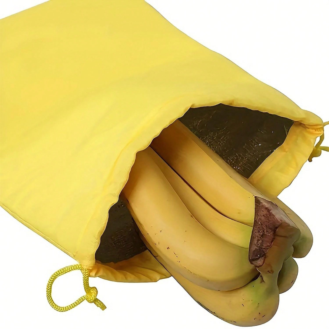 BANANA TIE UP PADDED STORAGE BAG Fresh Fruit Kitchen Fridge Container Organiser
