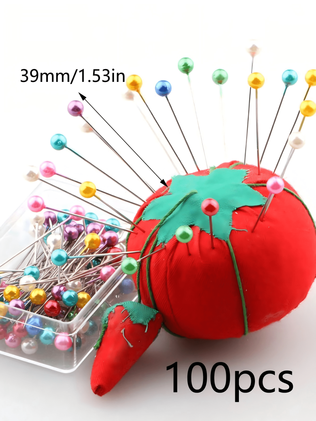 Sewing Pins Multicolor Head Pins Straight for Dressmaker Jewellery Decoration