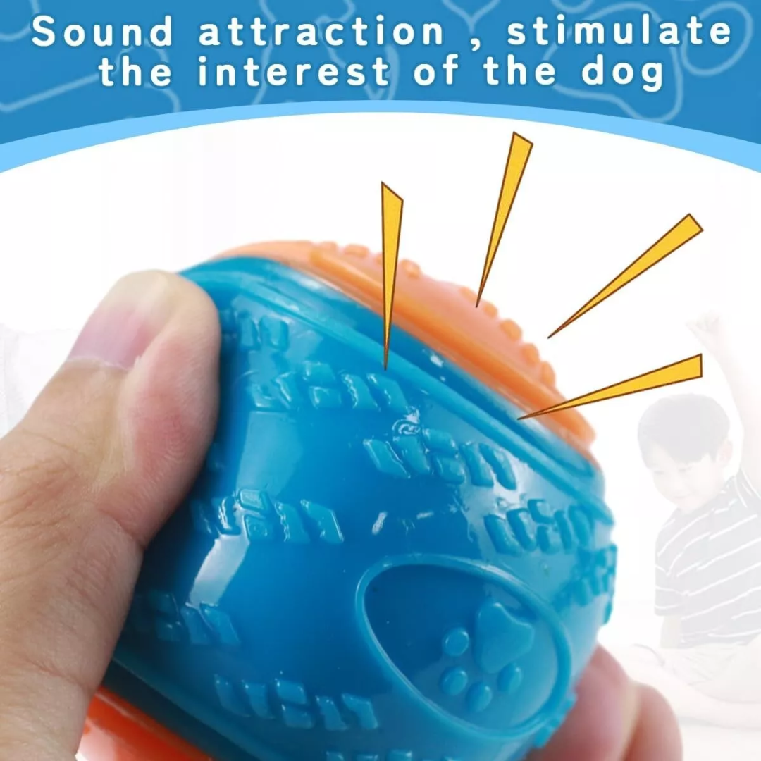 Dogs TPR Toys for Dog Pet Teeth Cleaning Bite Resistance Squeaky Dog Ball Toy UK