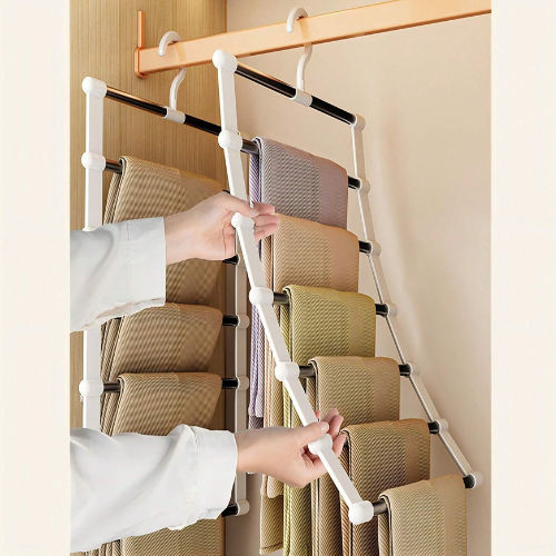 Portable Multi-Functional Pants Hanger Stainless Steel Foldable Non-Marking UK