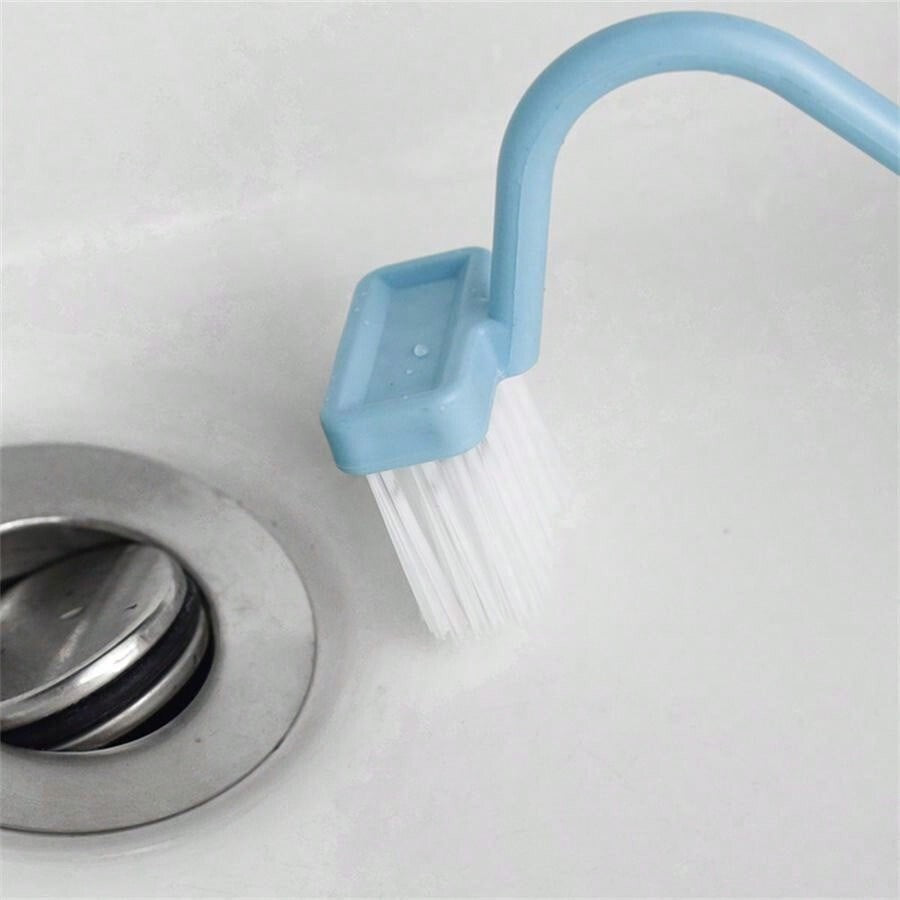 Plastic Toilet Under Rim Cleaning Brush v-Type Curved Bent Handle For Home UK
