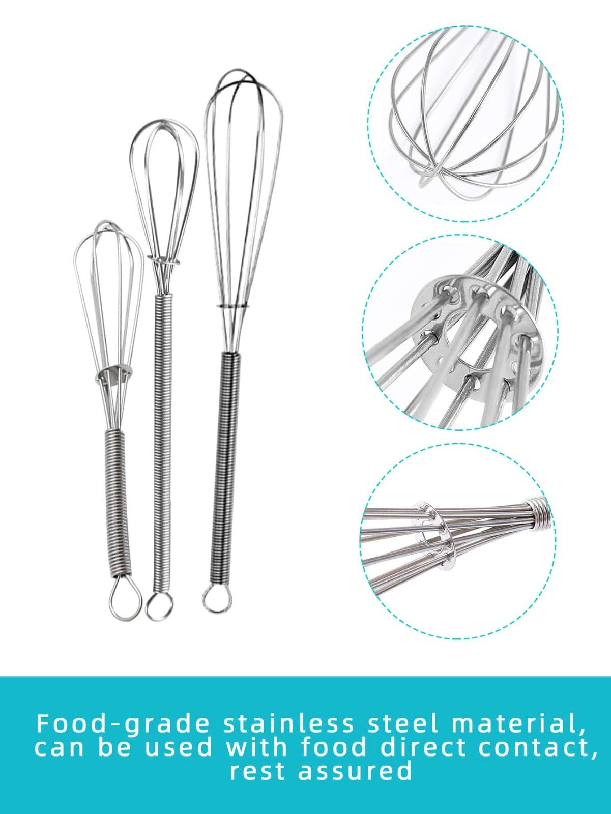 Small Mini Stainless Whisk Mixer Hand Egg Beater Stirrer Blender Baking Tool UK