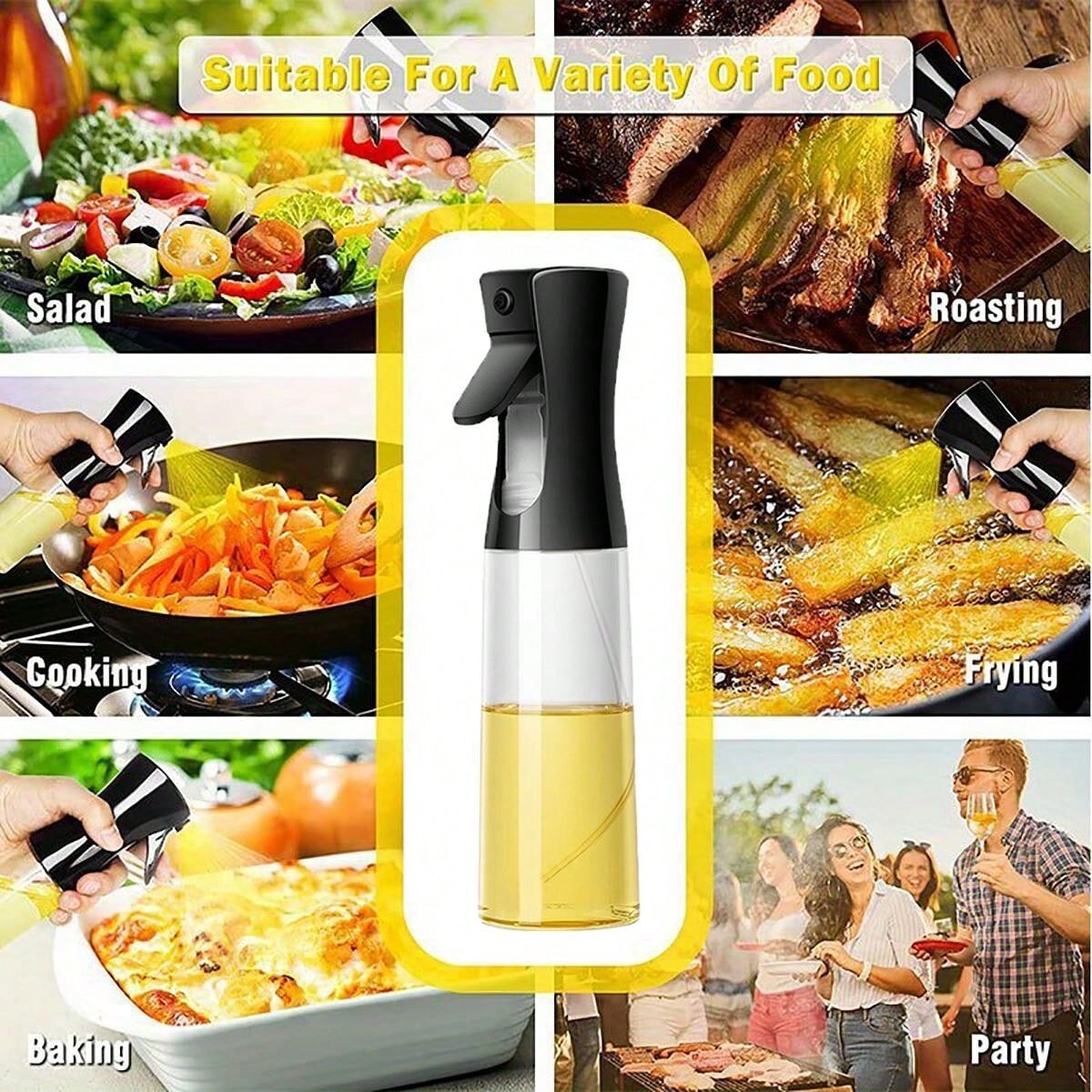 300ml Cooking Mister Sprayer Olive Oil Sprayer BBQ Air Fryer Baking Kitchen Tool