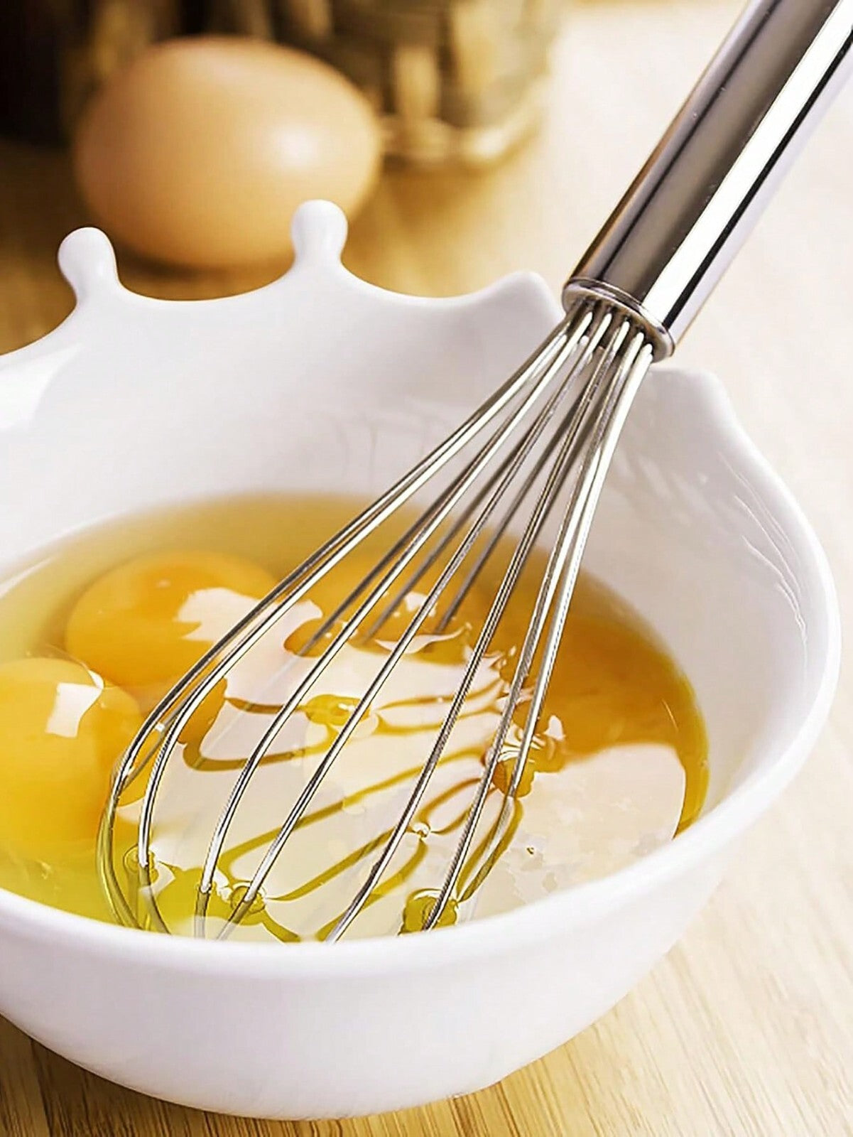 Stainless Steel Hand Whisk Mixer Balloon Egg Milk Beater Kitchen Cooking UK Tool
