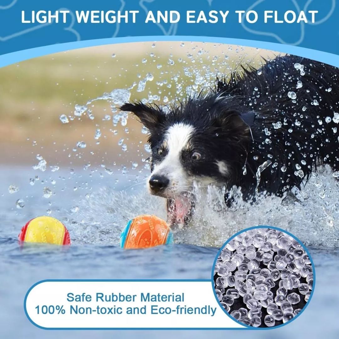 Dogs TPR Toys for Dog Pet Teeth Cleaning Bite Resistance Squeaky Dog Ball Toy UK