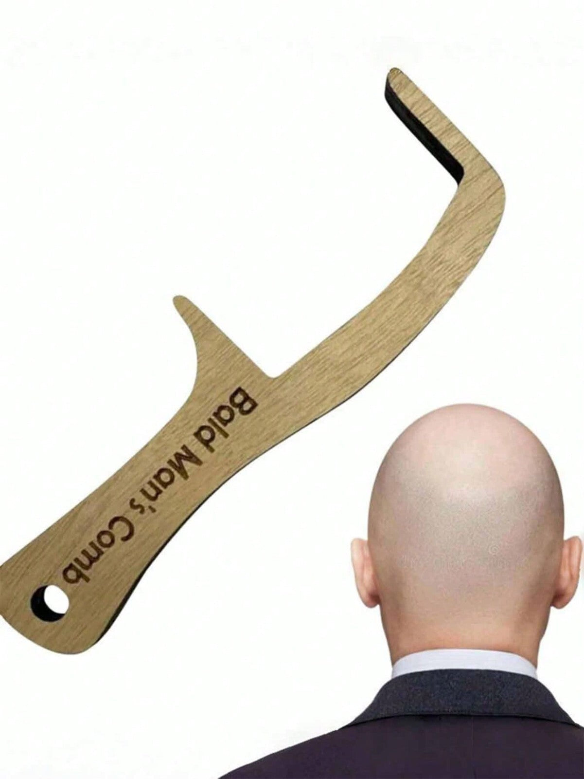 Gag Gift Comb for Bald Man, Joke Gift for Men's Hair Loss,Hairless Combing Brush