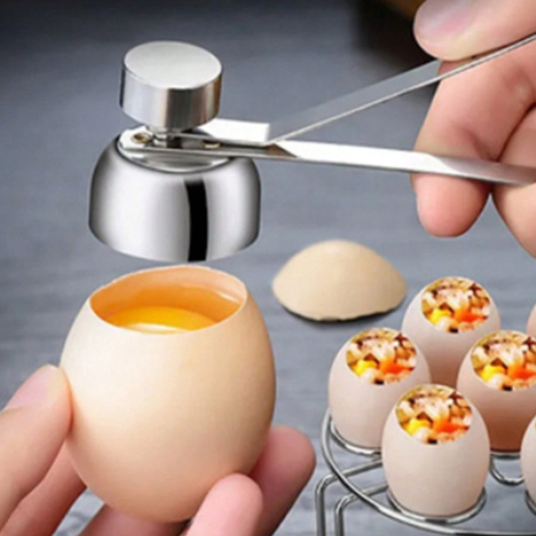 Egg Cracker Topper Eggshell Cutter Opener Shell Remover for Hard Soft Boiled Egg
