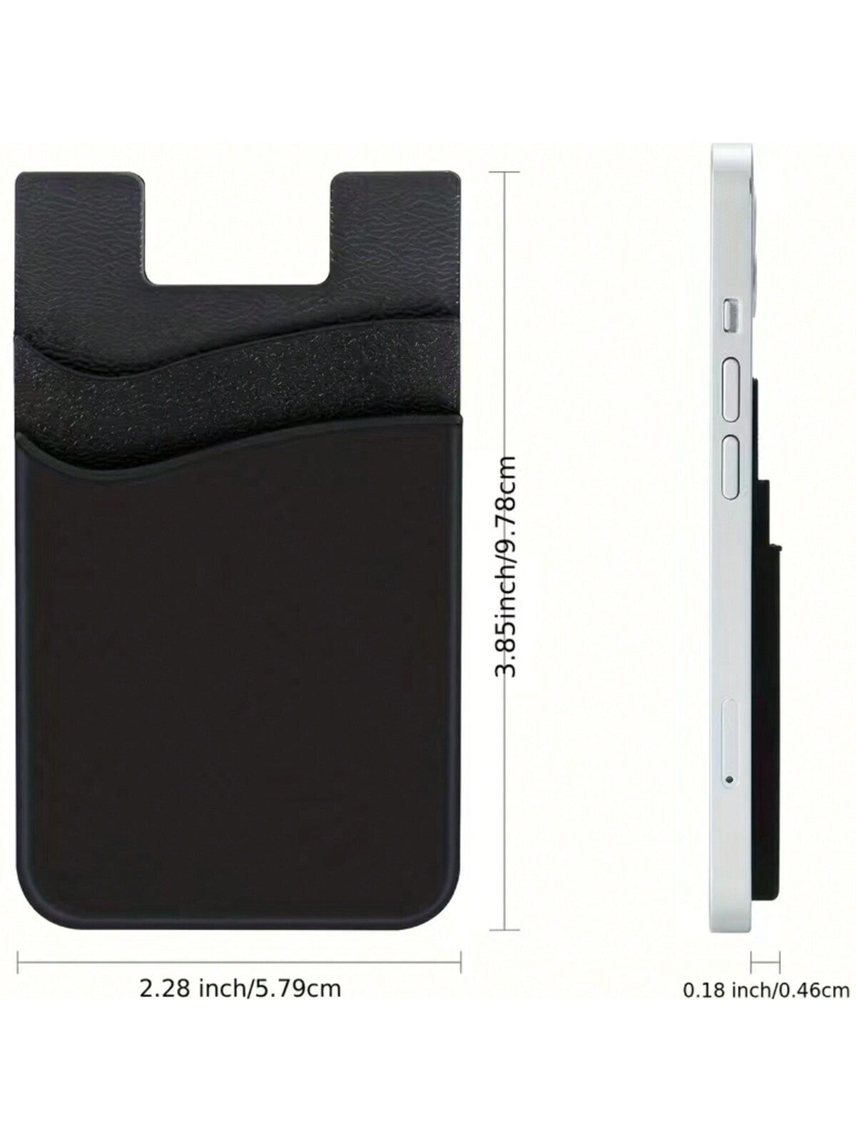 3pcs Silicone Credit Card ID Holder Wallet Pouch Stick-On Mobile Phone Pocket