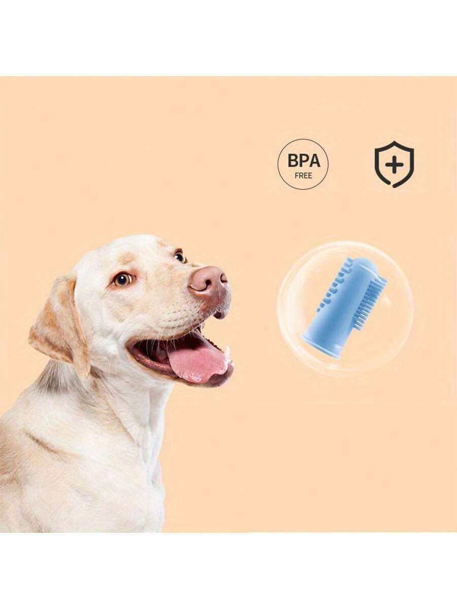 6x Pet Finger Toothbrush Dogs Cats Dental Cleaning Teeth Care Soft Finger Brush