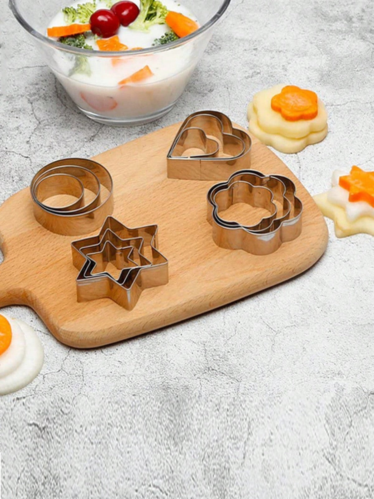 12 Pcs Cookie Cutter Stainless Steel Biscuit Mould Pastry Baking Cake DIY Decors
