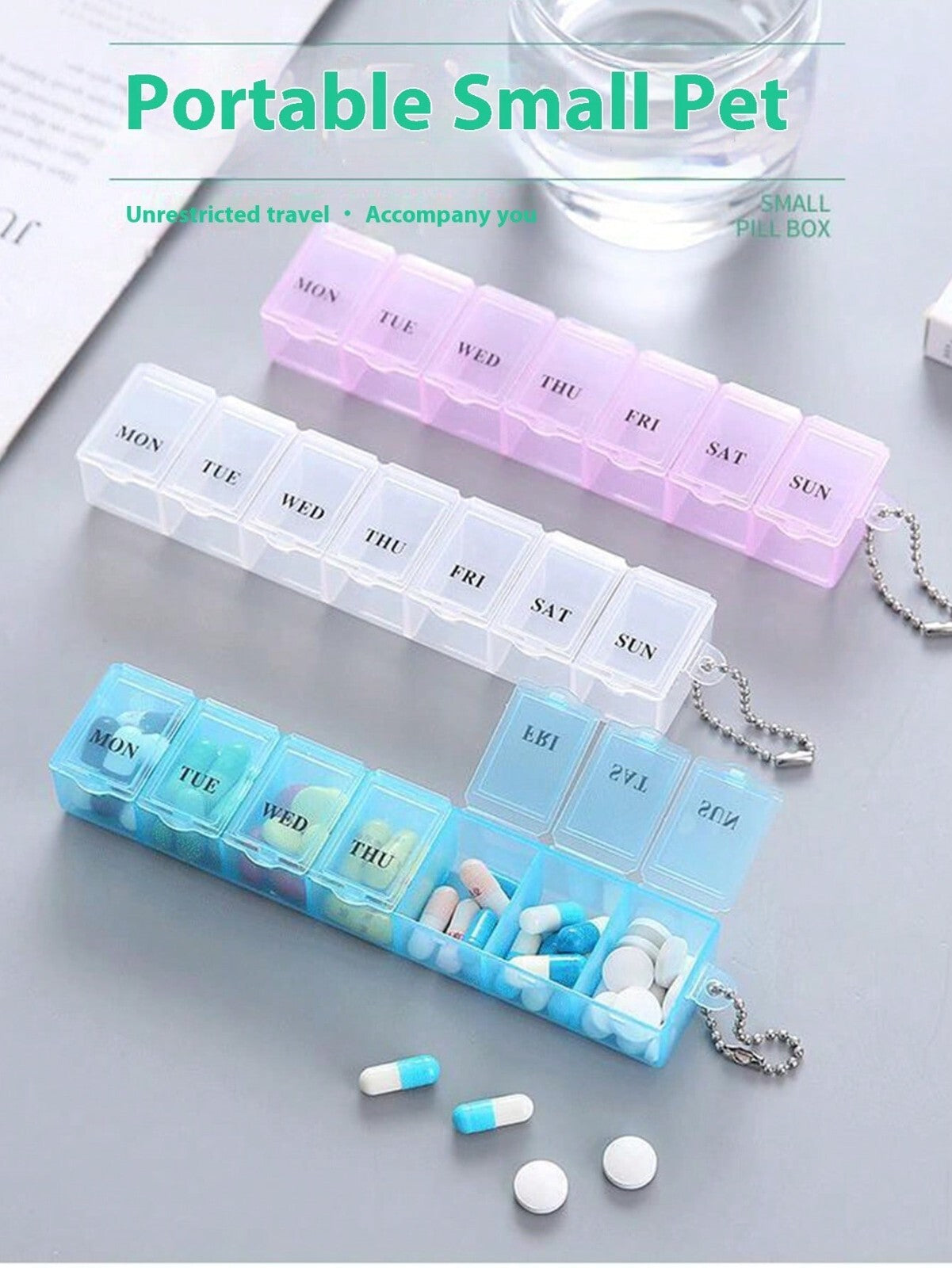 7 Day Pill Dispenser Medicine Tablet Storage Organiser Case Weekly Box UK