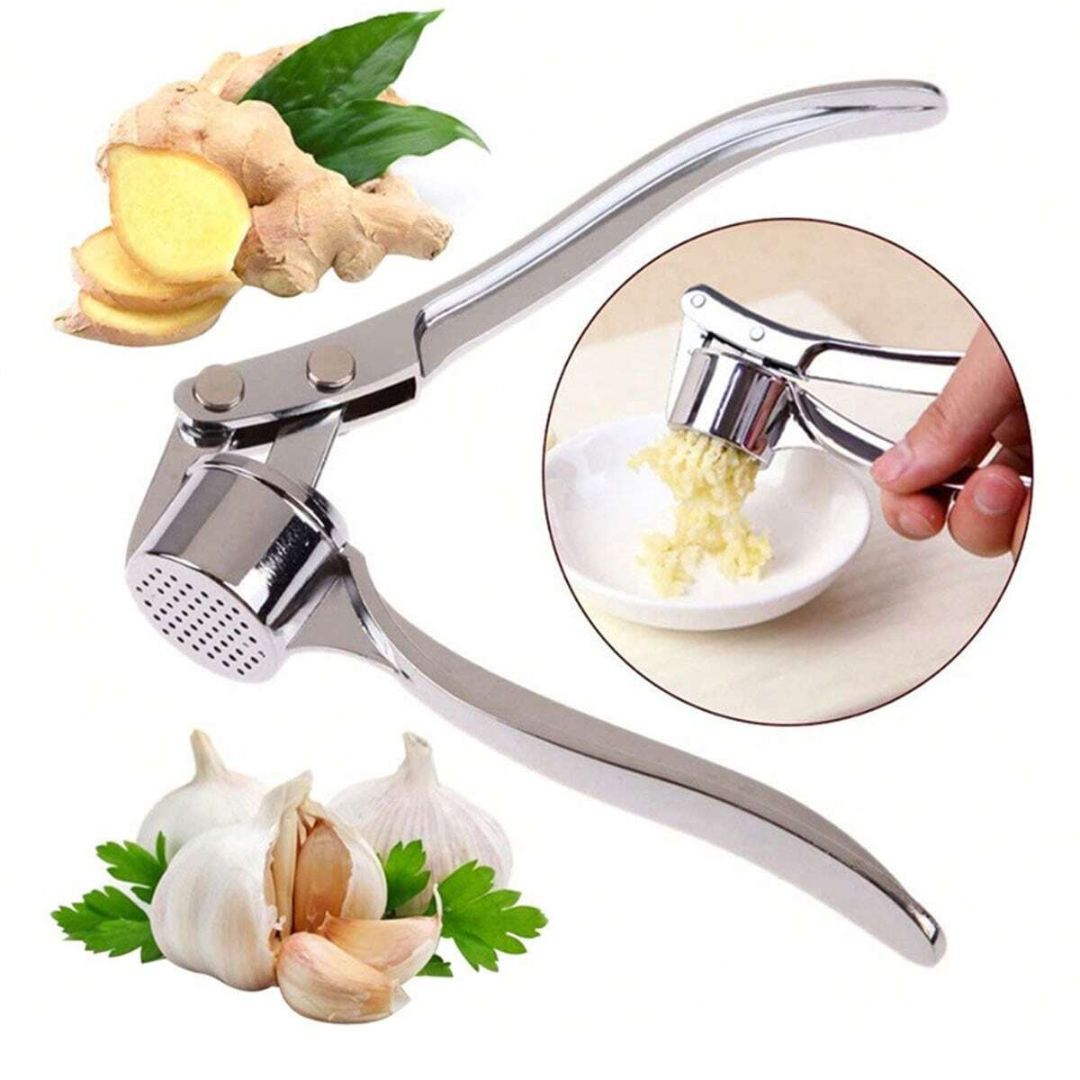 Heavy Duty Stainless Steel Garlic Squeezer Press Crusher Removable Kitchen Tool