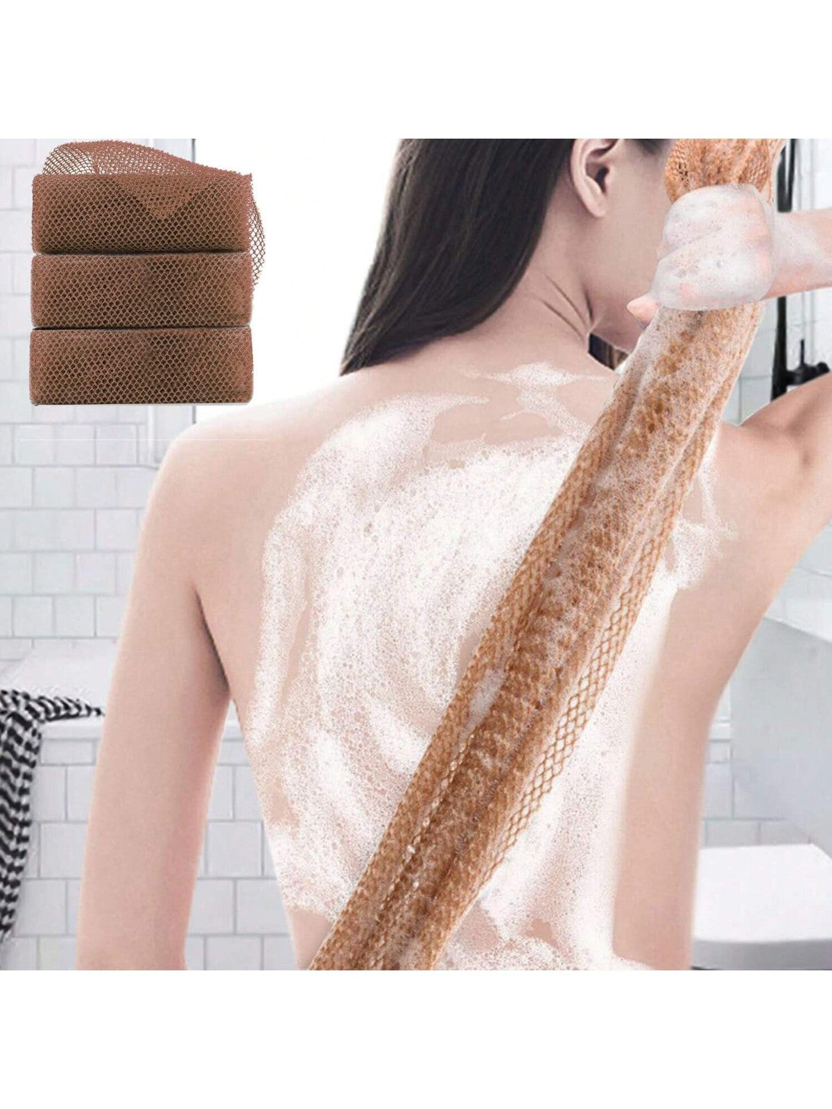 Exfoliating Mesh African Bath Sponge Back Scrubber African Net Long Net UK