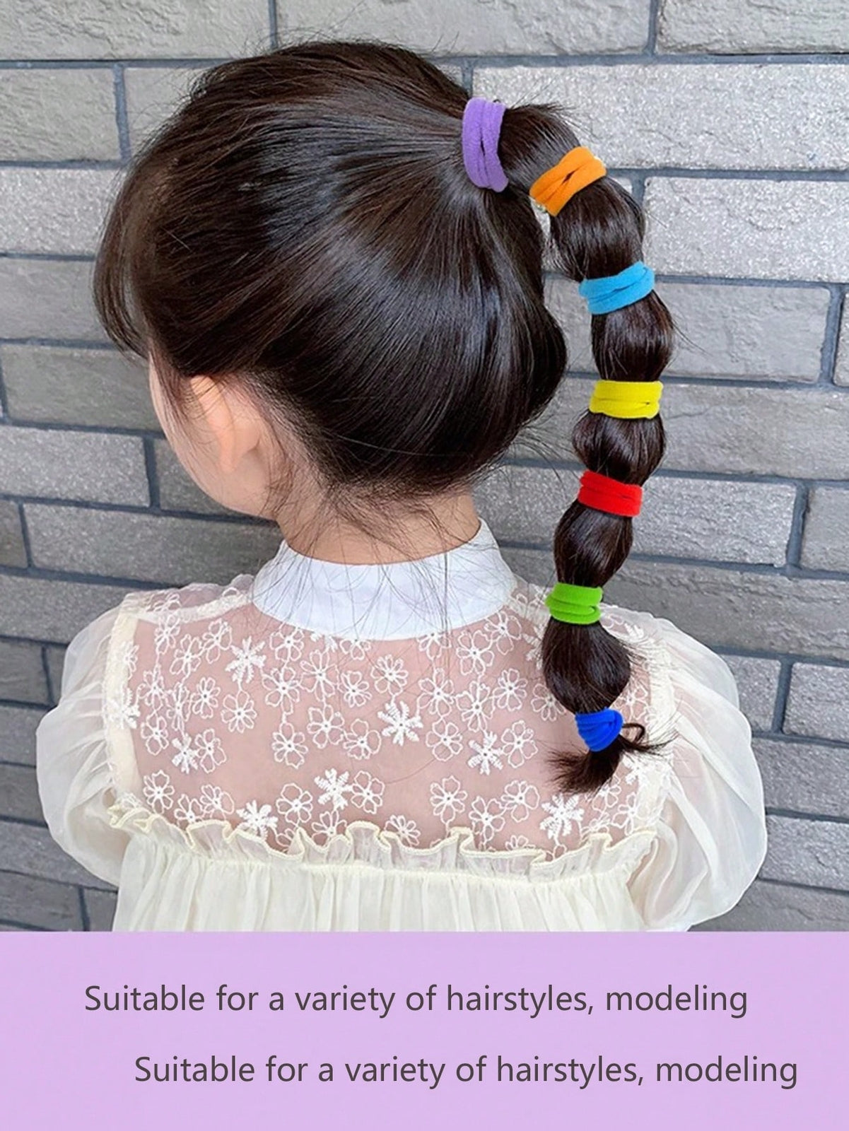266pcs Multicolored Hair Ties Set, Bowknot Hairbands, Elastic Rubber Bands UK