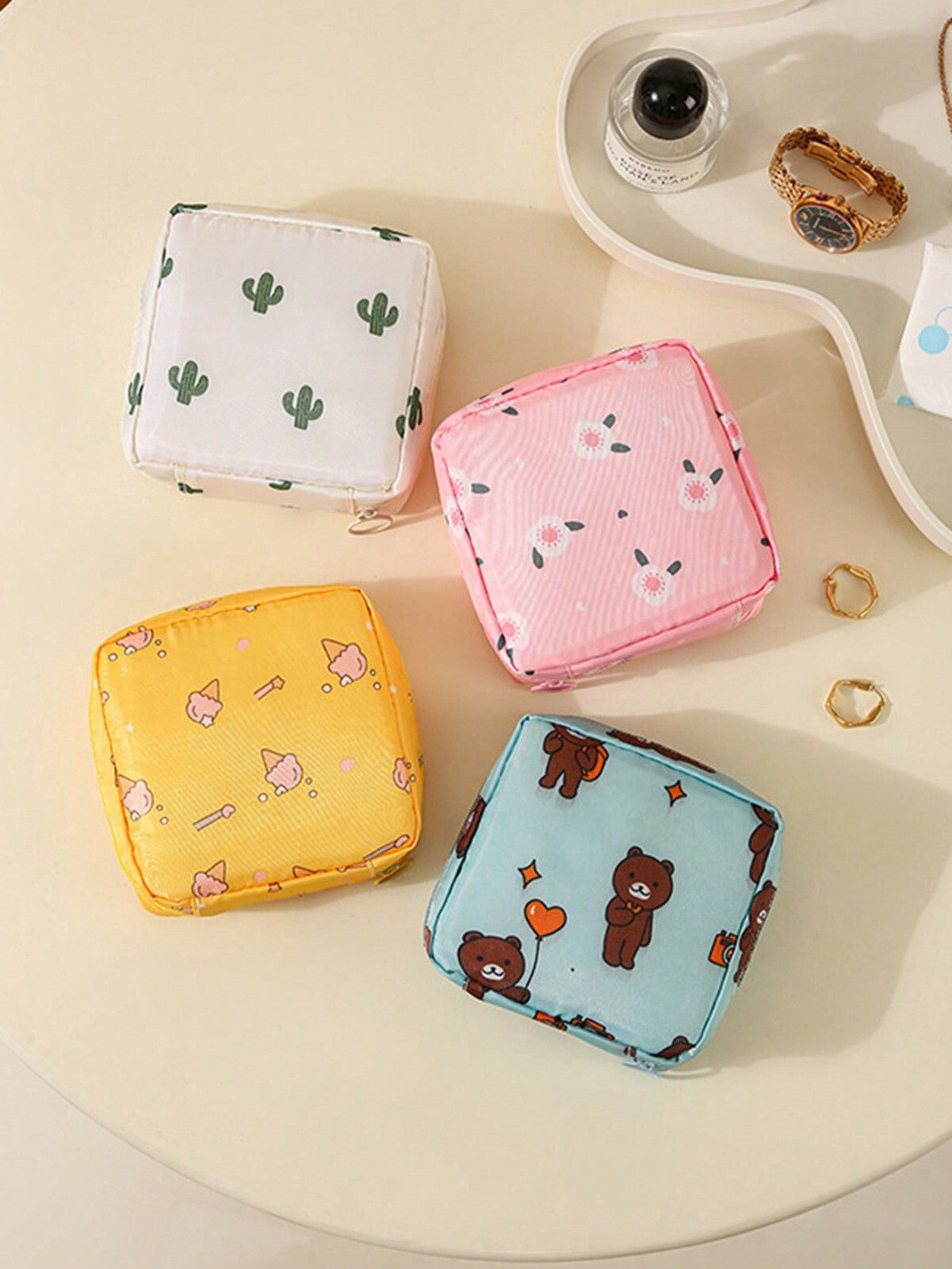 Women Small Cosmetic Makeup Bag Storage Toiletry Zipper Pouch Organizer Gift UK