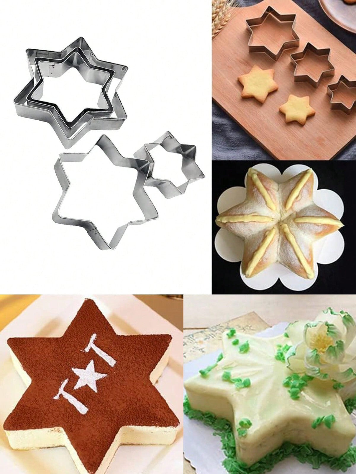 12 Pcs Cookie Cutter Stainless Steel Biscuit Mould Pastry Baking Cake DIY Decors