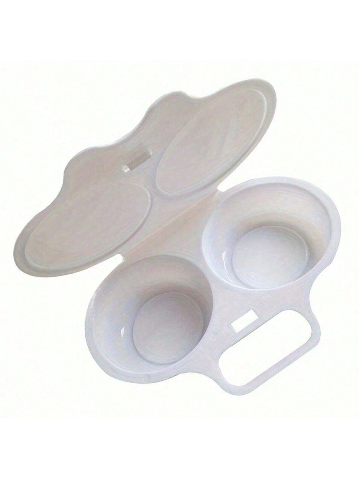 Microwave Egg Poacher Kitchen Steam Maker Cooker 2 Eggs Poach Breakfast Kitchen