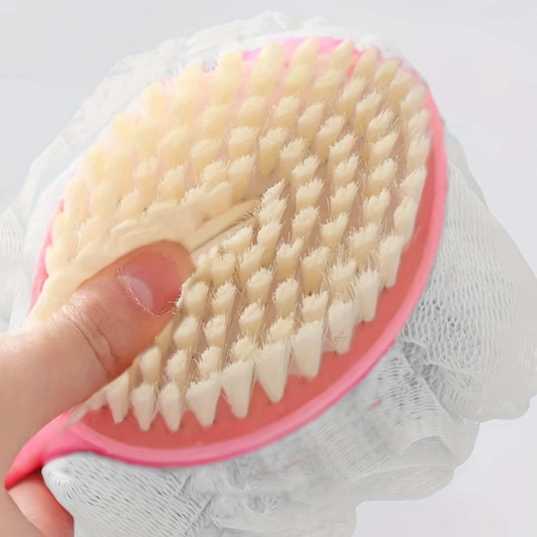 Long Handle Shower Body Bath Brush Skin Back Massage Scrubber Bathroom Tool UK