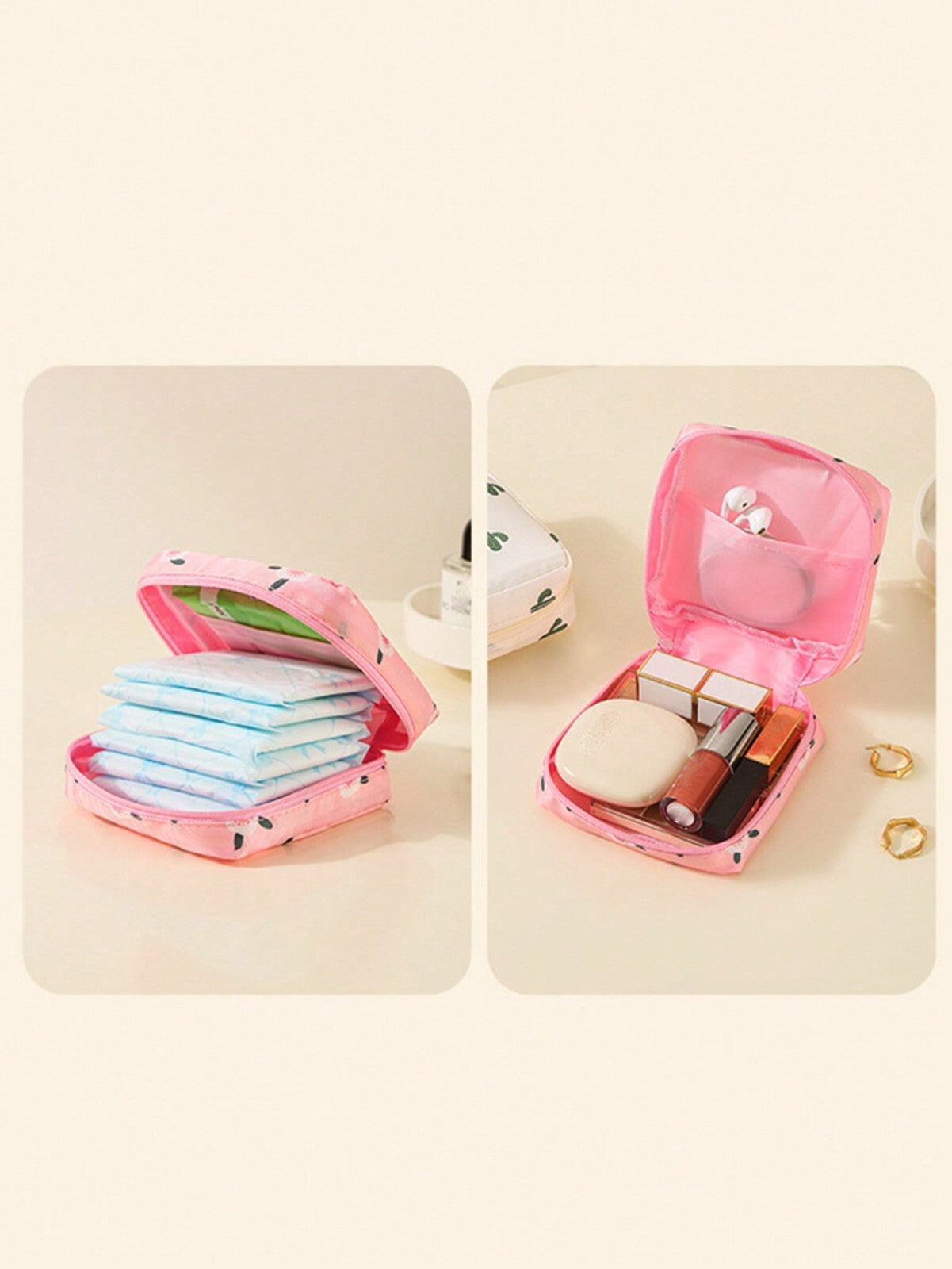 Women Small Cosmetic Makeup Bag Storage Toiletry Zipper Pouch Organizer Gift UK
