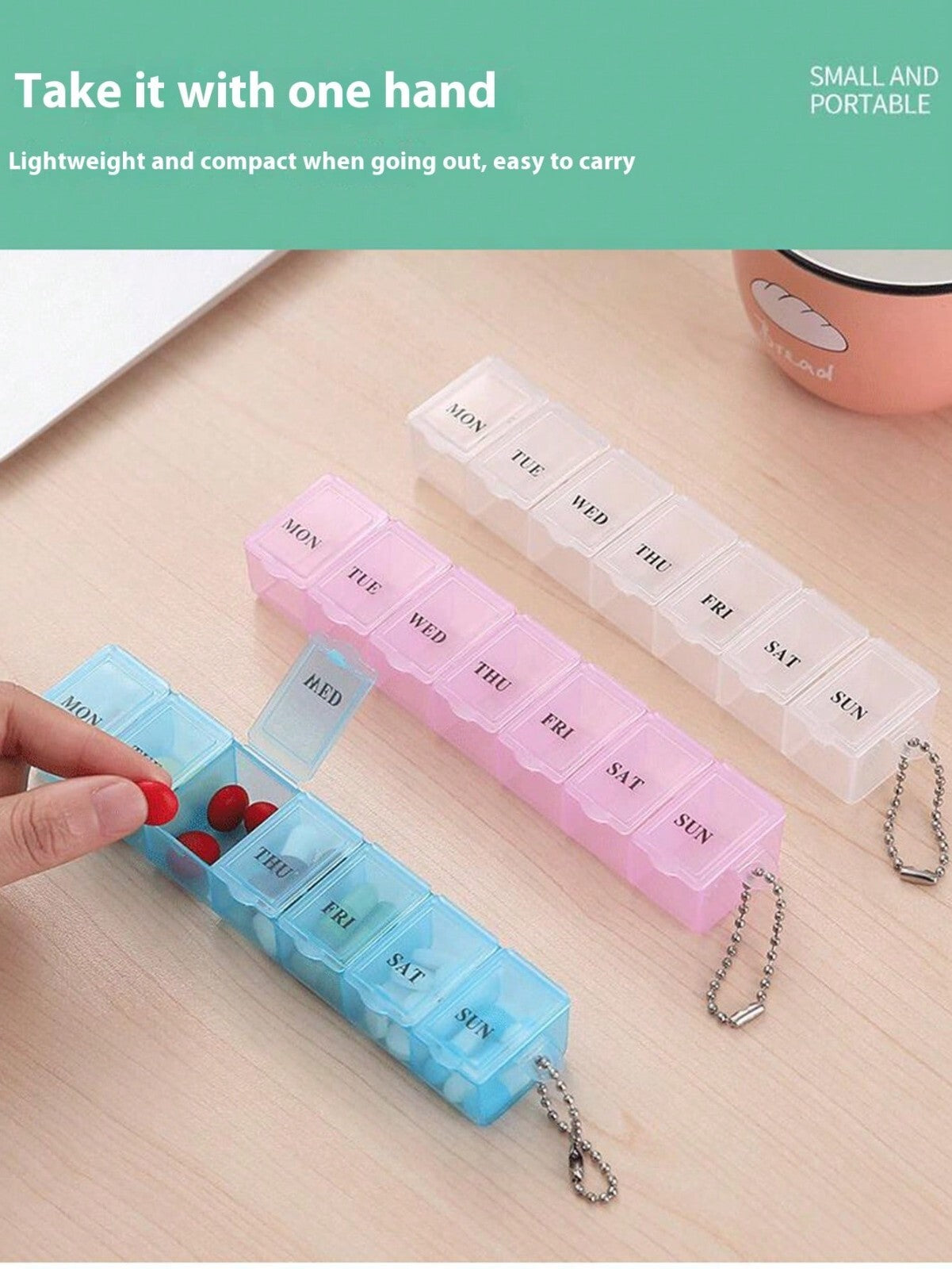 7 Day Pill Dispenser Medicine Tablet Storage Organiser Case Weekly Box UK