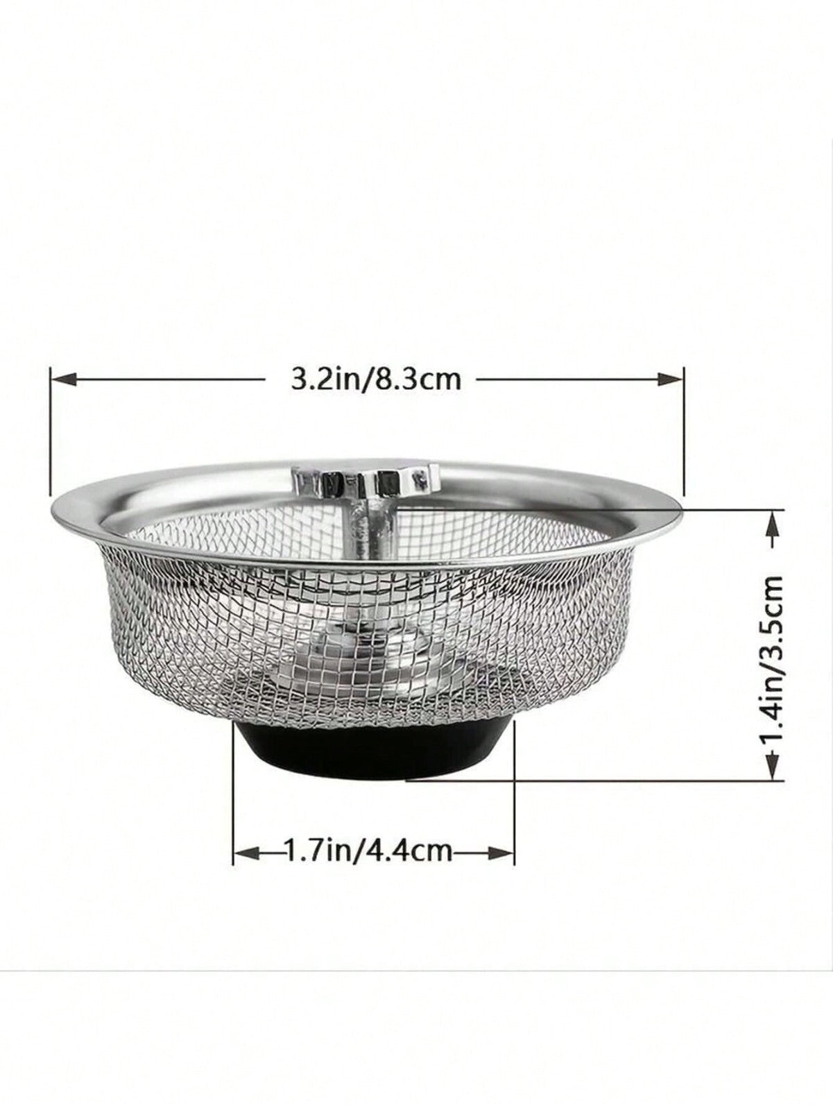 2PCS Kitchen Sink Strainer Replacement Waste Plug Basin Drain Filter Steel