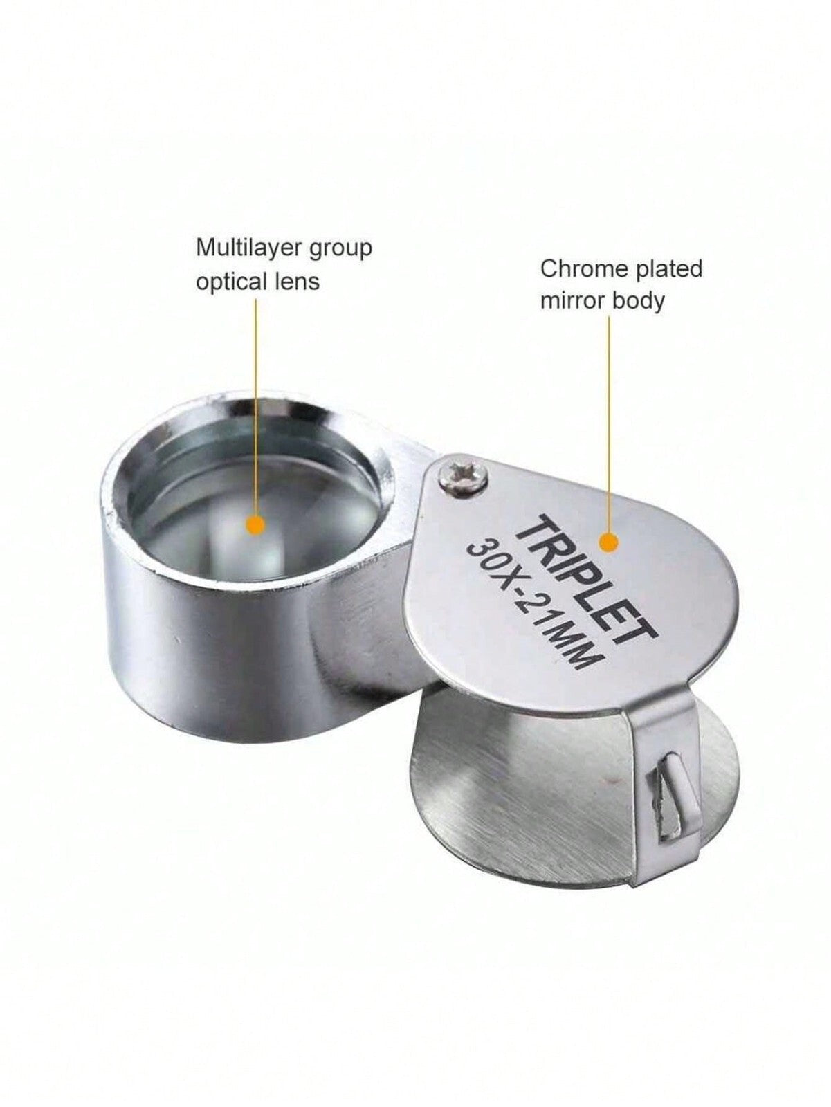 Jewelers Eye Loupe Pocket Magnifier Magnifying Glass Jewelry Diamond 30x21mm UK