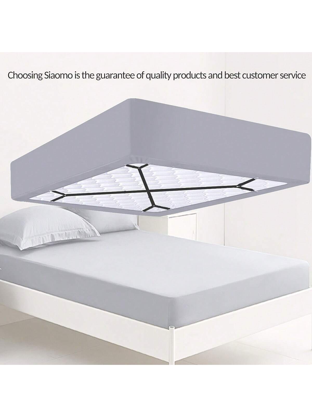 2x Suspender Straps Crisscross Bed Sheet Mattress Holder Fastener Grippers Clips