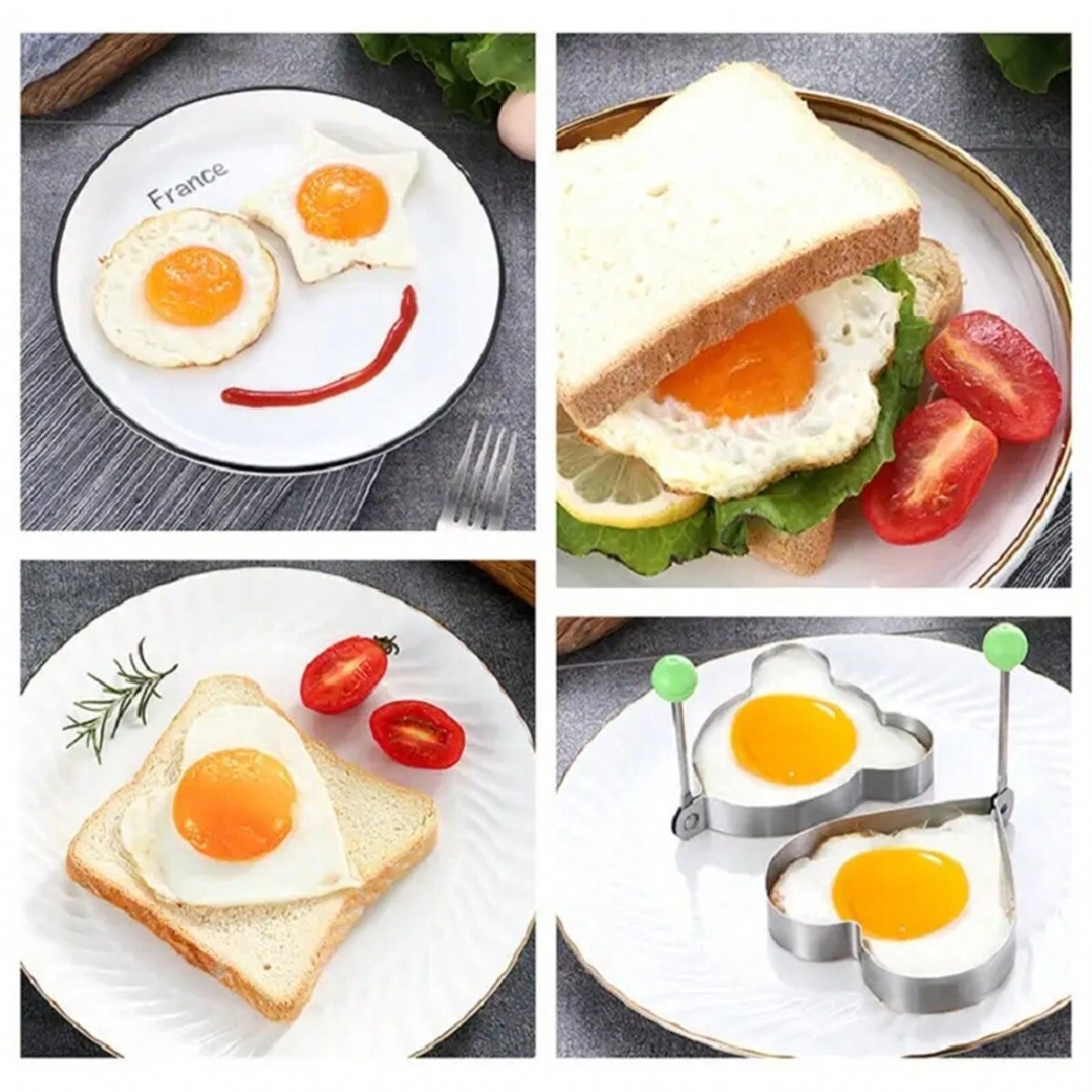 Stainless Steel Frying Pan Fried Egg Pancake Cooking Ring Mold Shape Mould UK