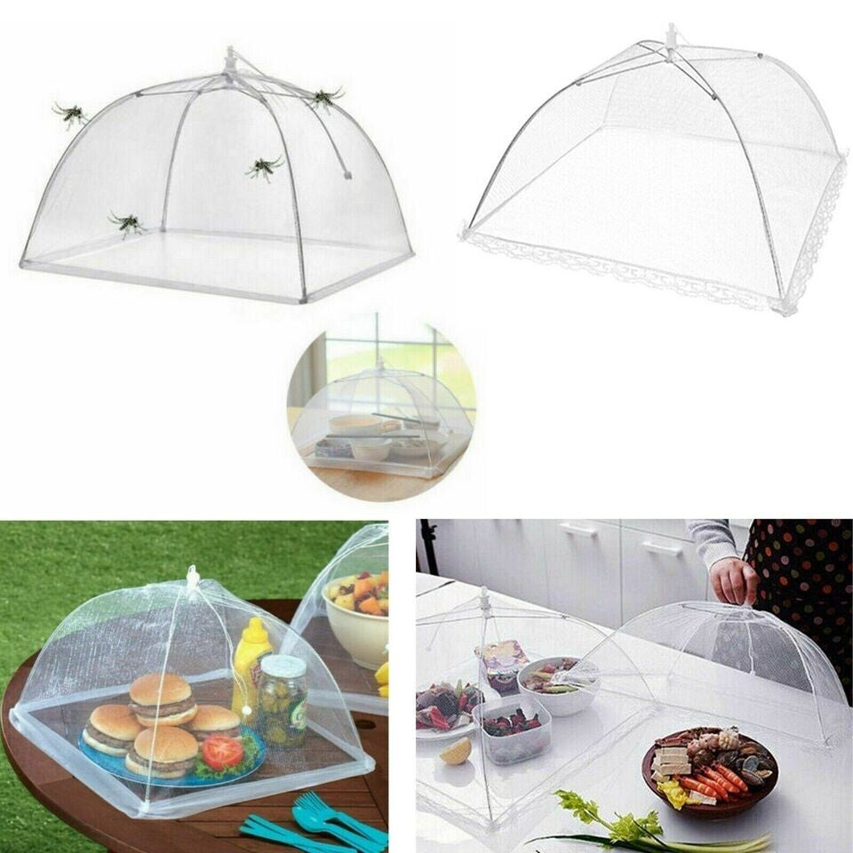 Pop up Food Cover Protector Mesh Net Umbrella Collapsible BBQ Cover Fly 30 cm