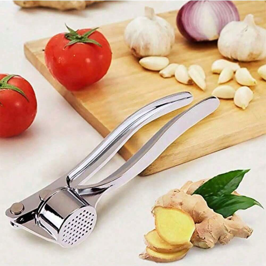 Heavy Duty Stainless Steel Garlic Squeezer Press Crusher Removable Kitchen Tool
