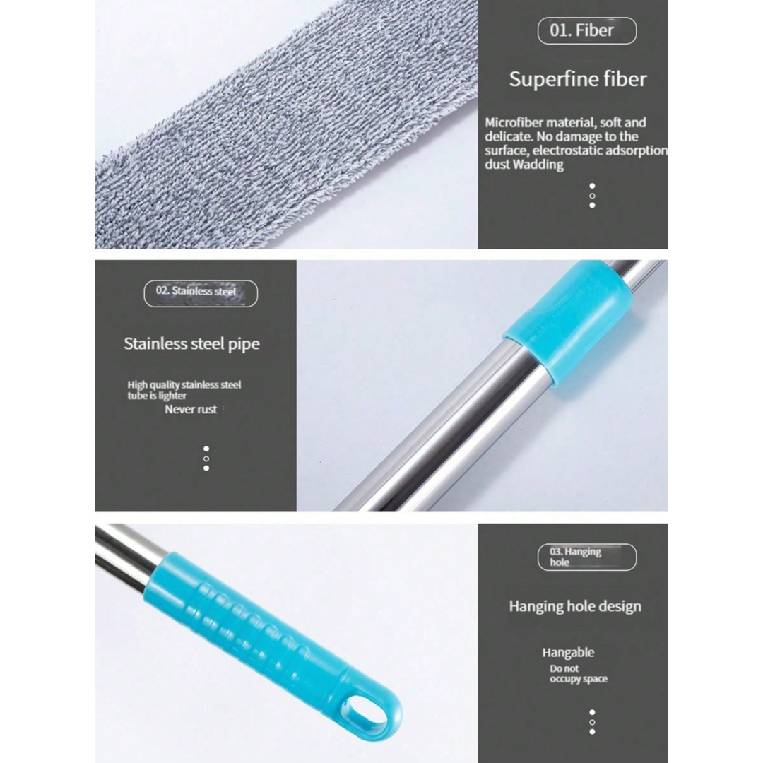Retractable Gap Cleaning Duster Flexible Telescopic Dust Brush with Long Handle