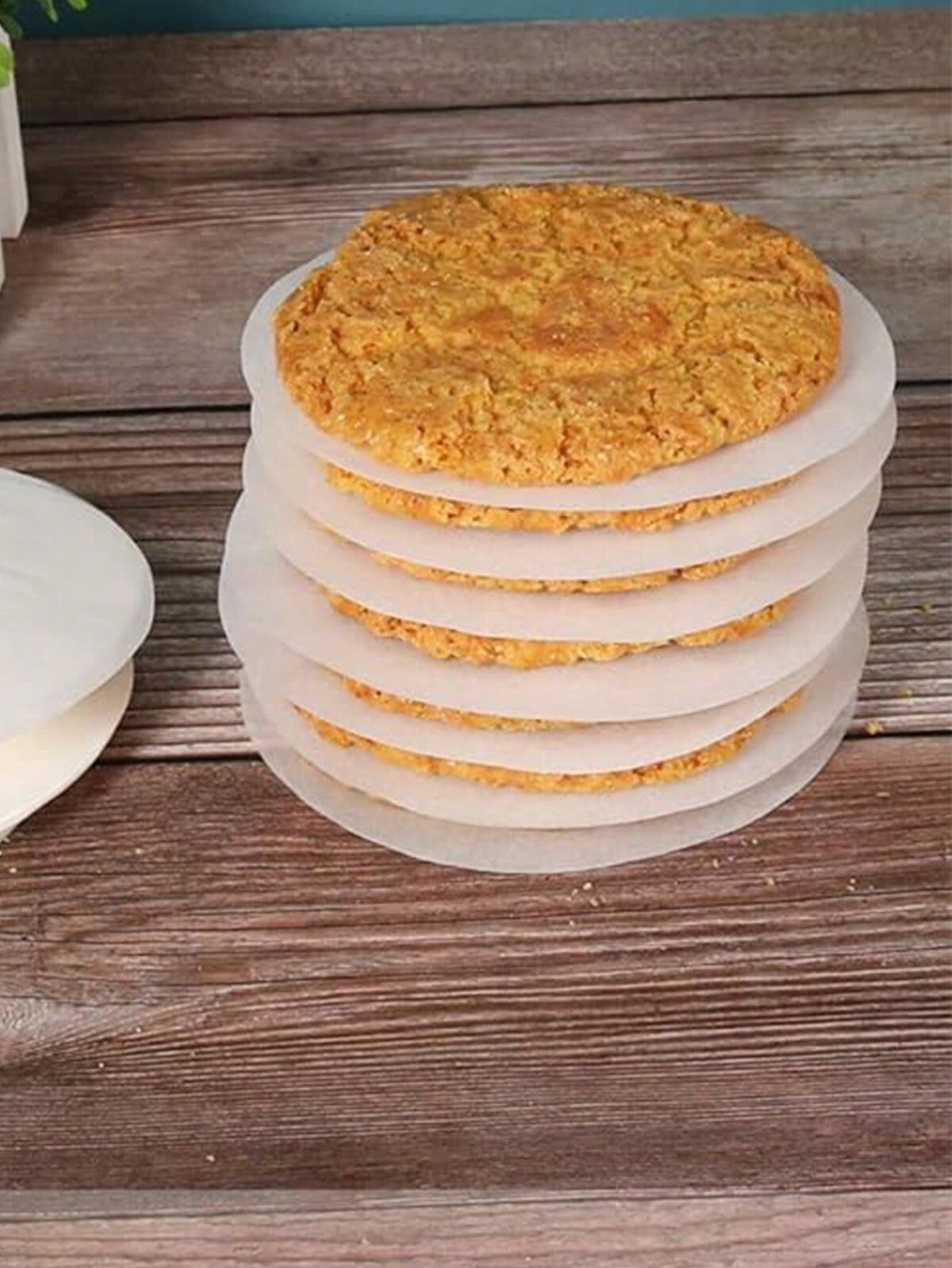 100pcs Non-Stick Hamburger Paper Sheets Burger Press Oil Paper Baking Cookies